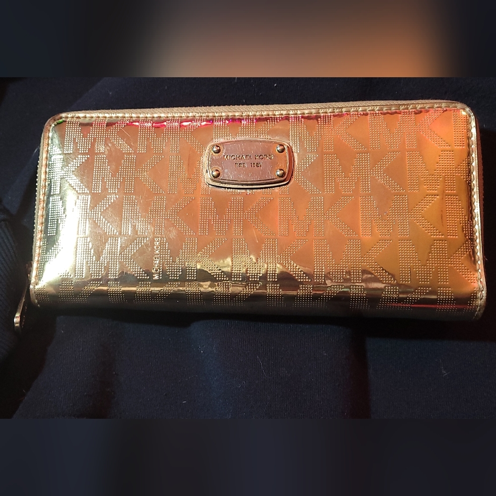 Michael Kors Rose Gold Jet Set Travel Continental Wallet